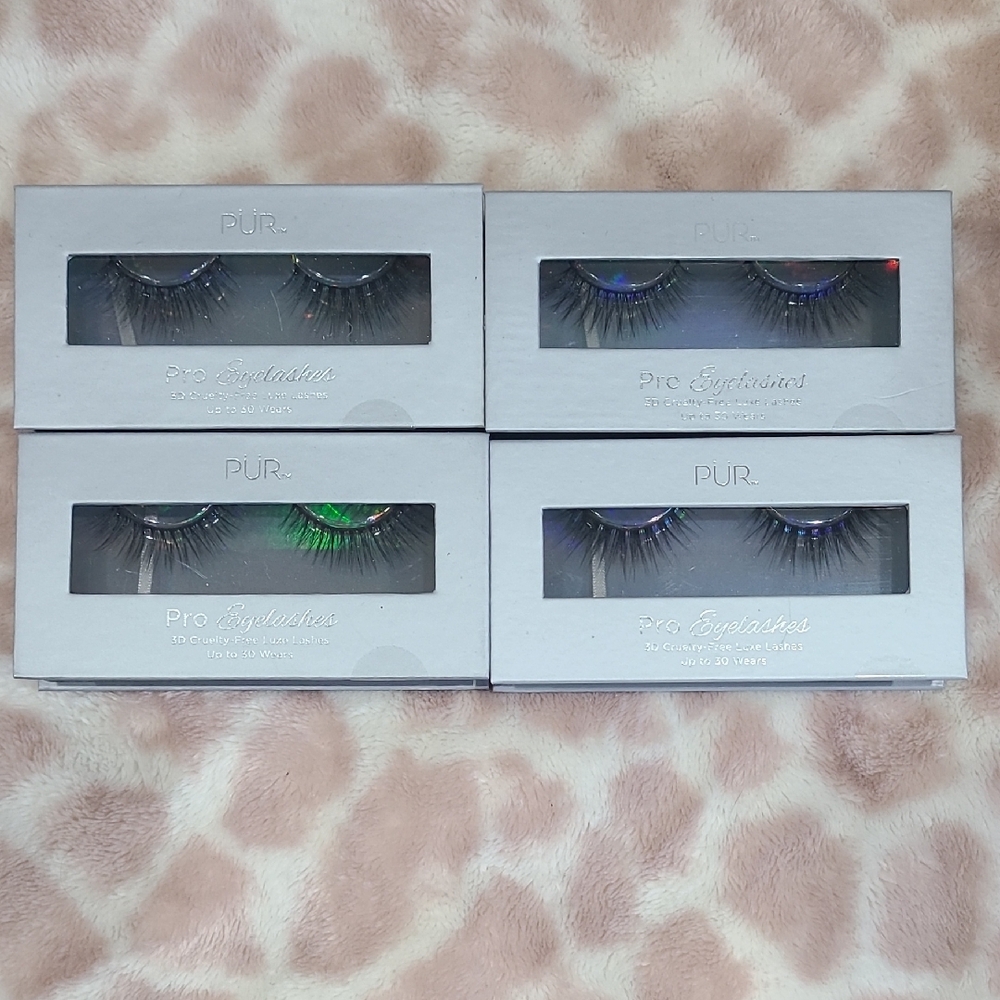 Pro Eyelashes Set - Black 4 packs in total